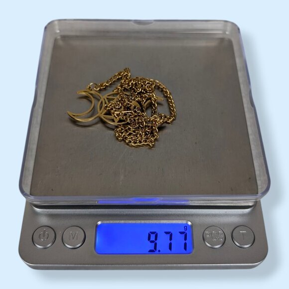 (2/$20) Stainless Steel Moon Phases Pendant Necklace - Picture 6 of 6